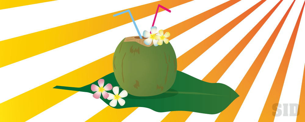 ココナッツジュースのイラスト